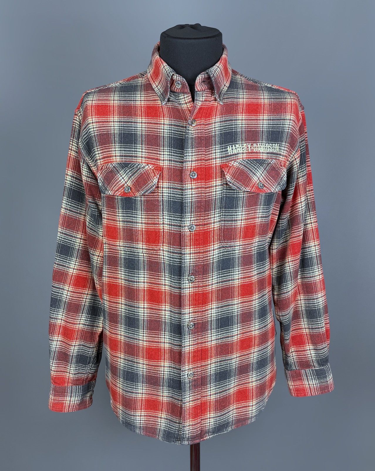 Vintage Vintage Harley-Davidson Motorcycle Checked Flannel Shirt L Size US L / EU 52-54 / 3 - 3 Thumbnail