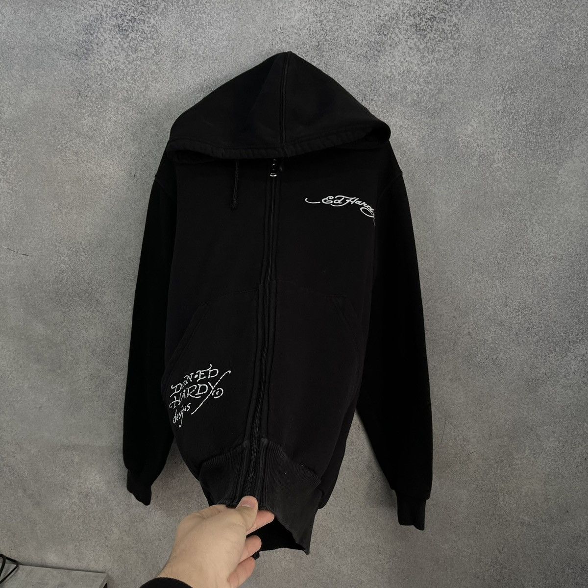 Ed Hardy Vintage Zip Hoodie Ed Hardy Big Print Japanese Brand Y2K Size US XL / EU 56 / 4 - 11 Thumbnail