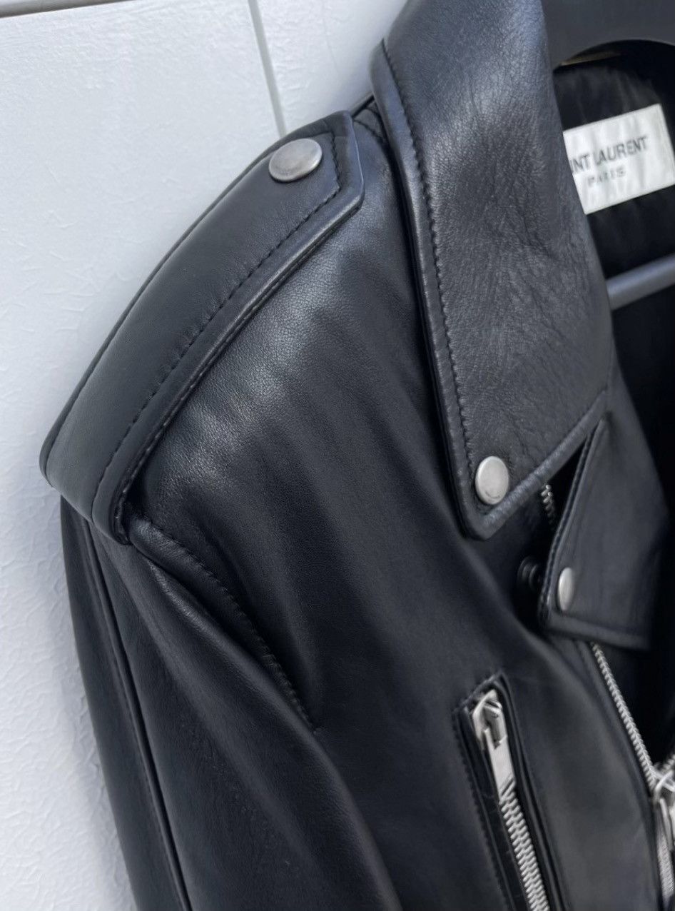 Saint Laurent Paris Saint Laurent Longline Leather Biker Jacket Size XS / US 0-2 / IT 36-38 - 6 Thumbnail