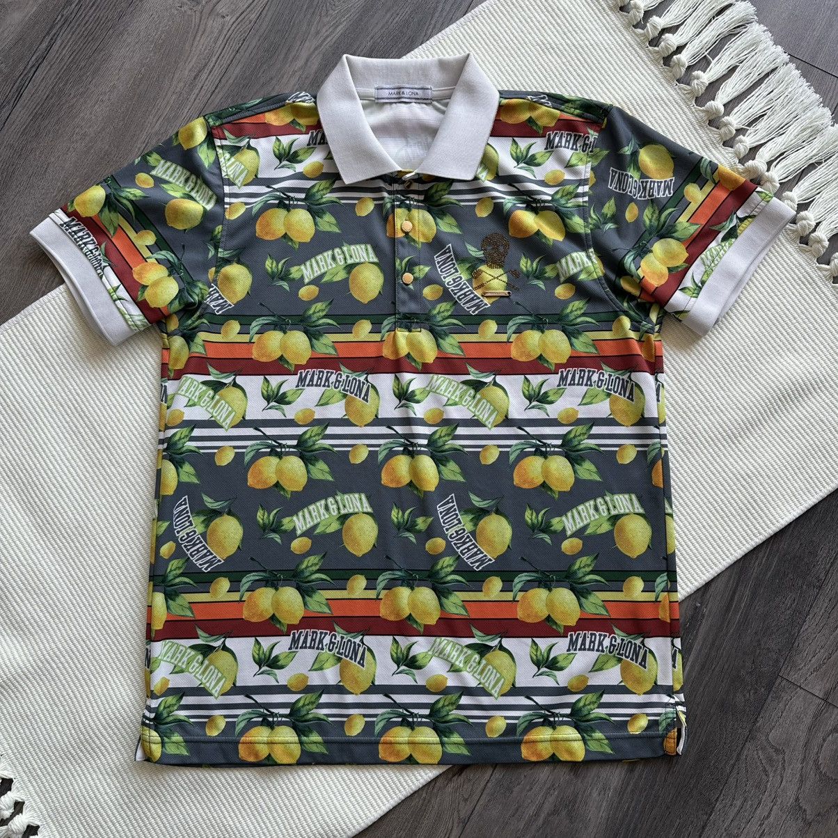 Other Mark & Lona Lemon Pattern Golf Polo Shirt Size L / US 10 / IT 46 - 1 Thumbnail