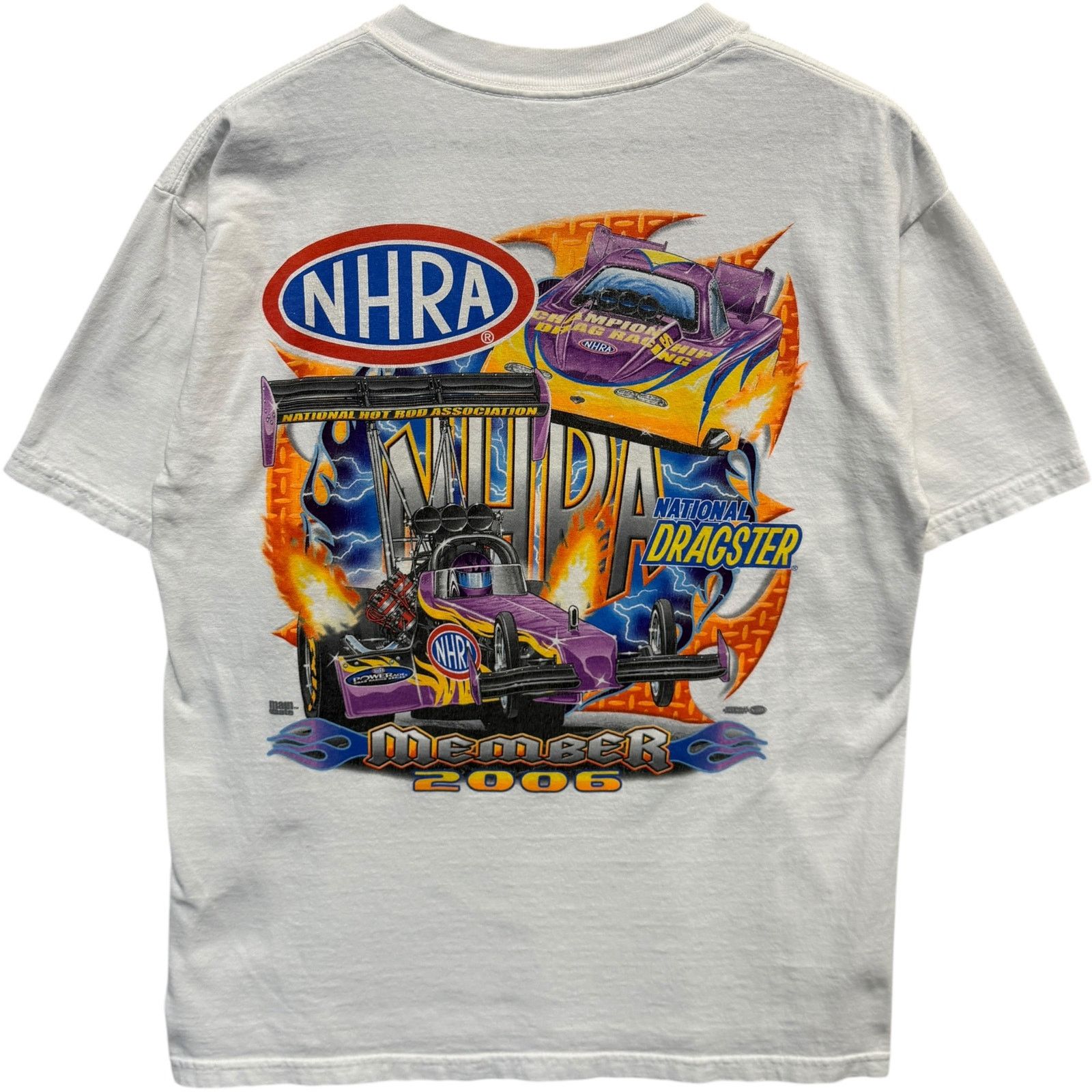 Gildan Vintage NHRA National Dragster Member Tee 00s Medium Size US M / EU 48-50 / 2 - 5 Thumbnail