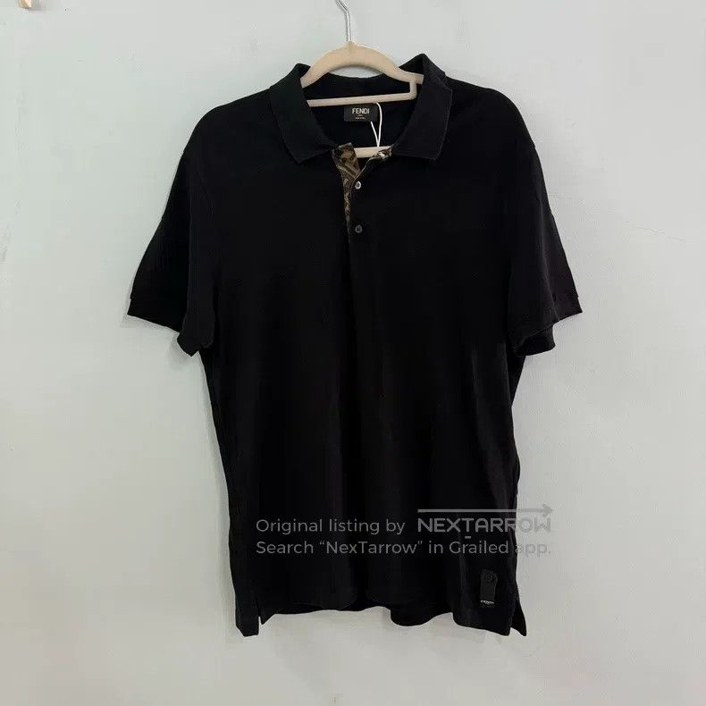 Fendi Fendi Collar Monogram Polo Shirt Size US L / EU 52-54 / 3 - 1 Thumbnail