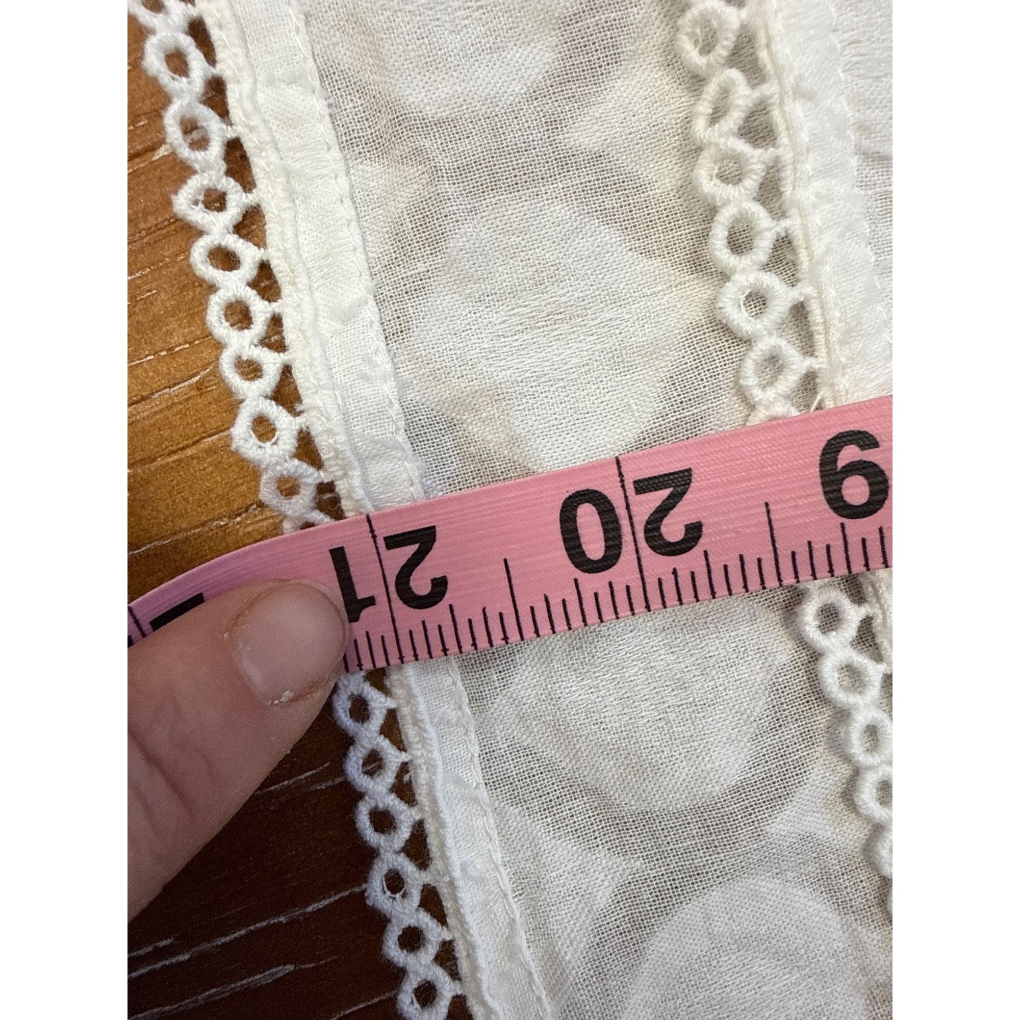 Other Sleeveless White Lace Cotton Tank Top By Modaposa XS Size XS / US 0-2 / IT 36-38 - 12 Thumbnail