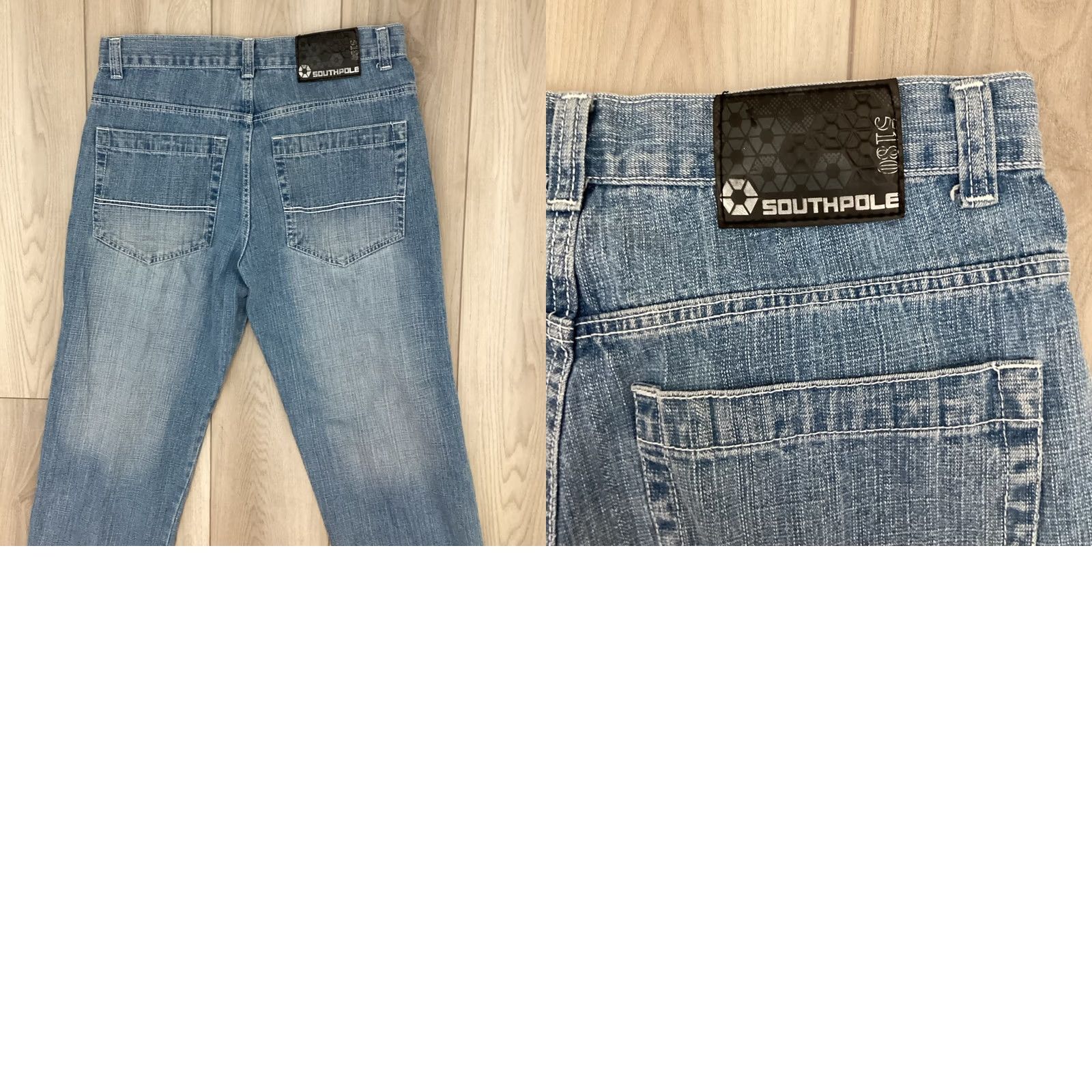 Southpole VINTAGE Southpole Jeans Men’s 34x29 Blue Denim Light Wash Y2K Grunge Hip Hop Black Tab Size US 34 / EU 50 - 9 Thumbnail