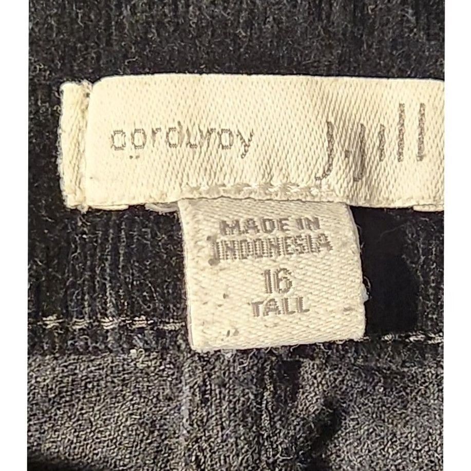 J. Jill J.Jill Corduroy Pants Womens 16 Tall Black Straight Leg Stretch Chino Casual Pants Size 38" / US 16 / IT 52 - 2 Thumbnail
