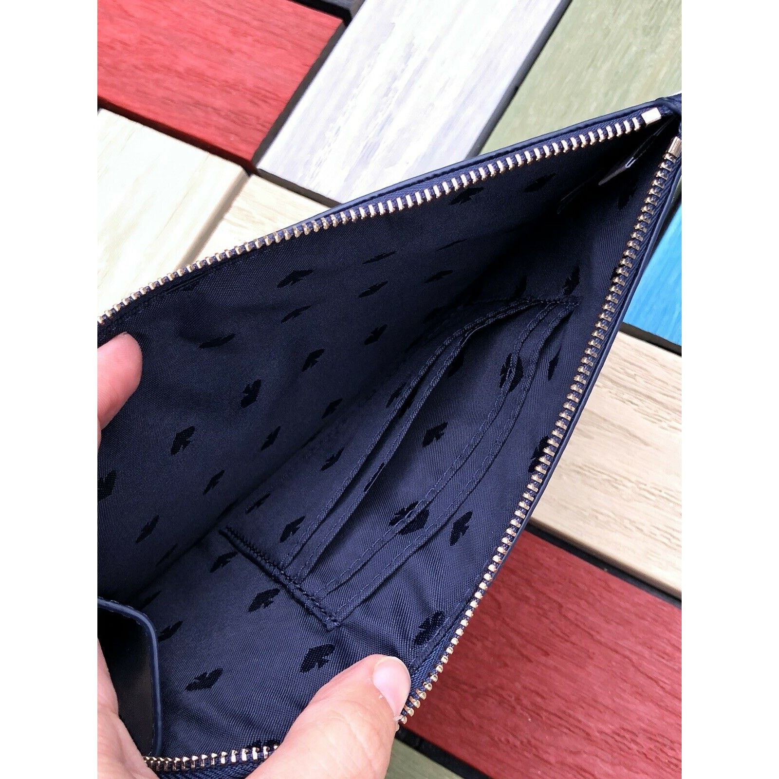 Kate Spade KATE SPADE ENCHANTED FOREST INCHWORM MEDIUM L-ZIP WRISTLET Size ONE SIZE - 3 Thumbnail