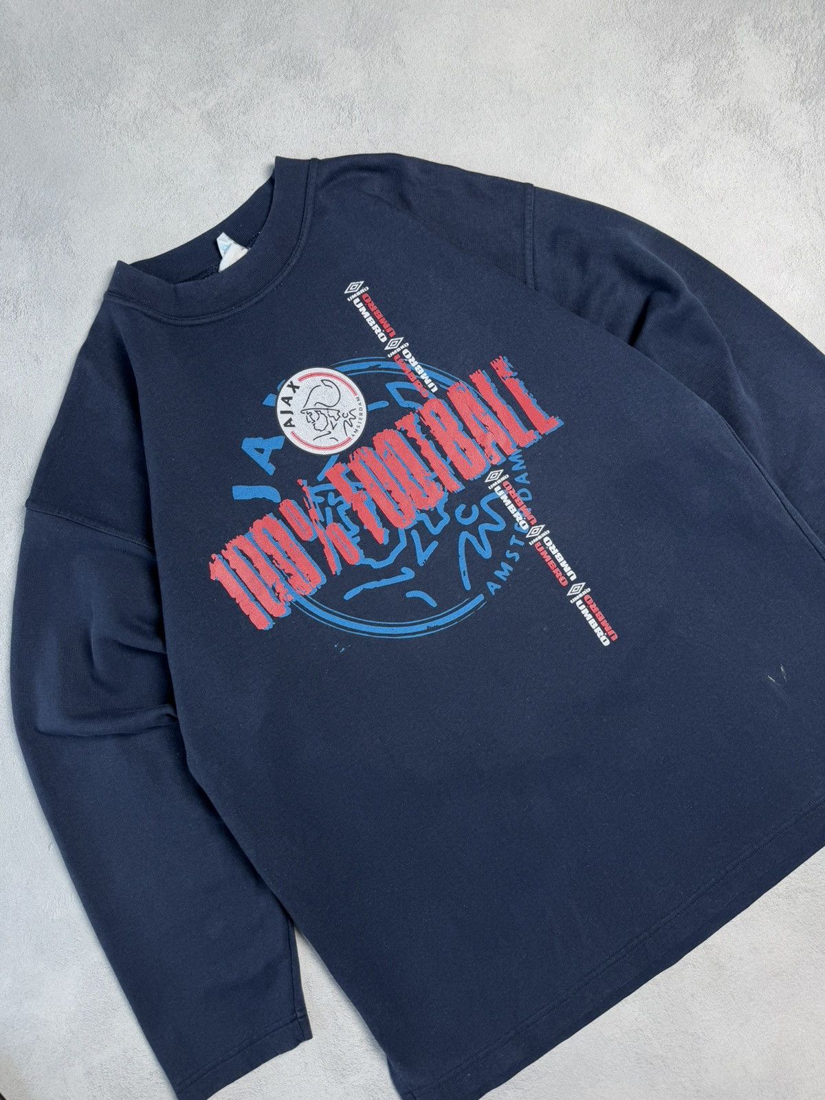 Umbro 1980s 1990s Ajax Amsterdam Football Soccer Sweatshirt Umbro Size US XL / EU 56 / 4 - 2 Thumbnail