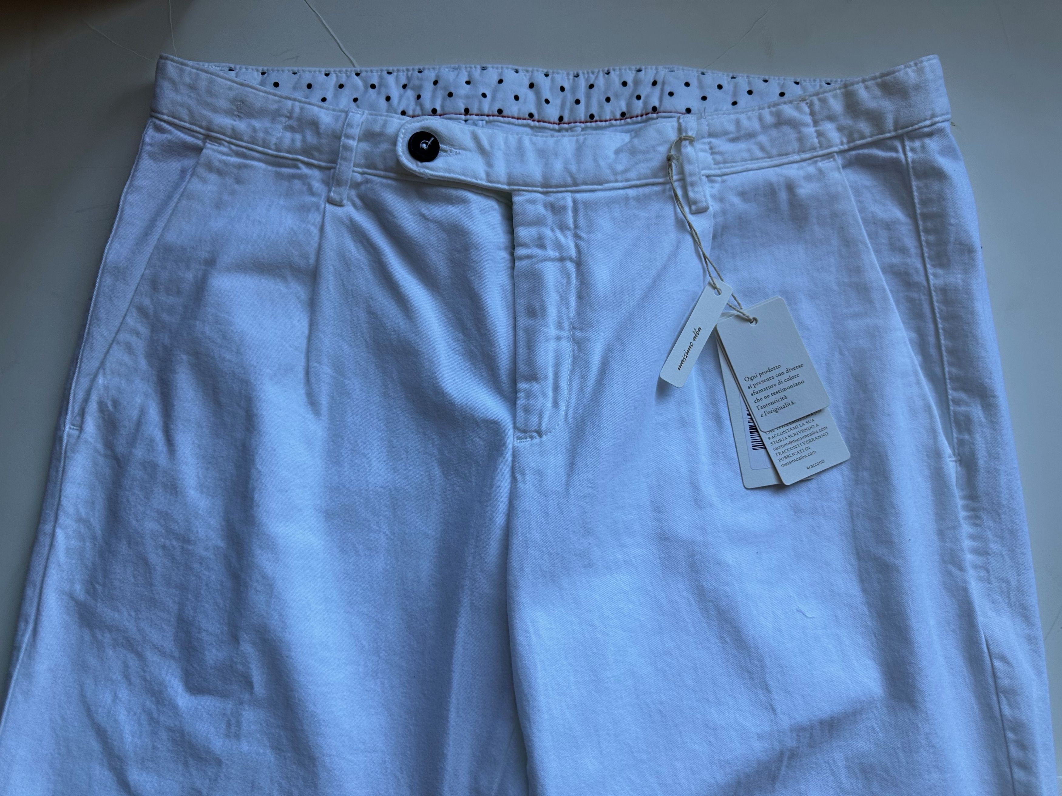 Massimo Alba Massimo Alba Cotton-Blend Pants - White - Size 54 (NWT) Size US 38 / EU 54 - 2 Thumbnail