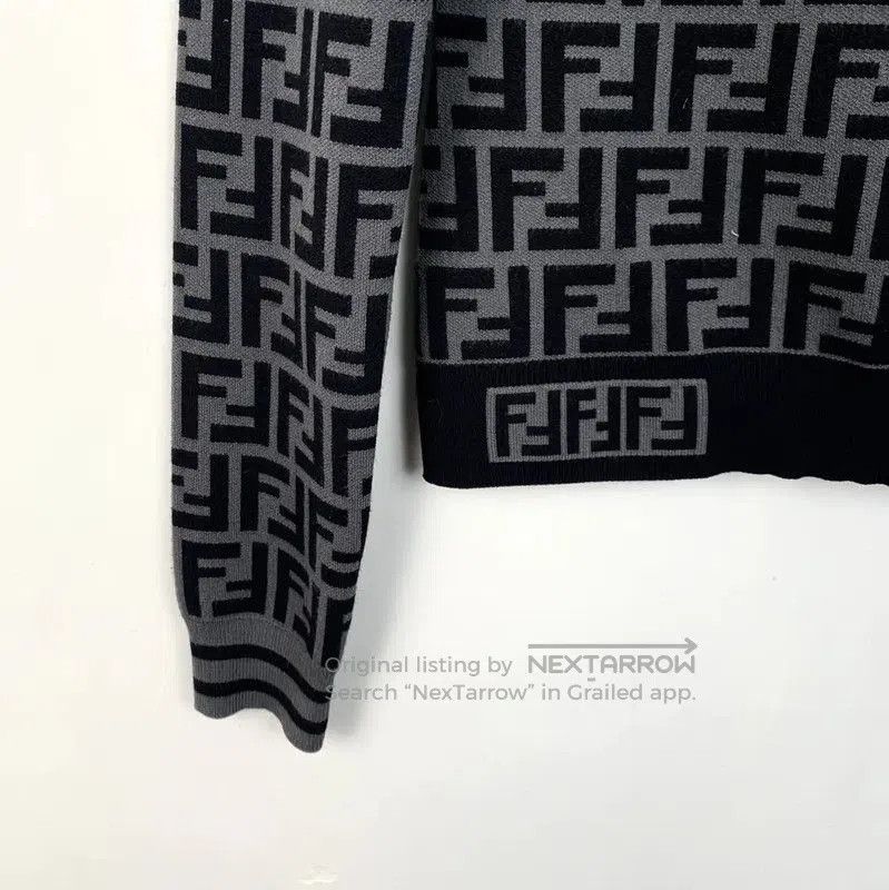 Fendi Fendi XS Black and Gray Knit Sweater . Size XS / US 0-2 / IT 36-38 - 4 Thumbnail
