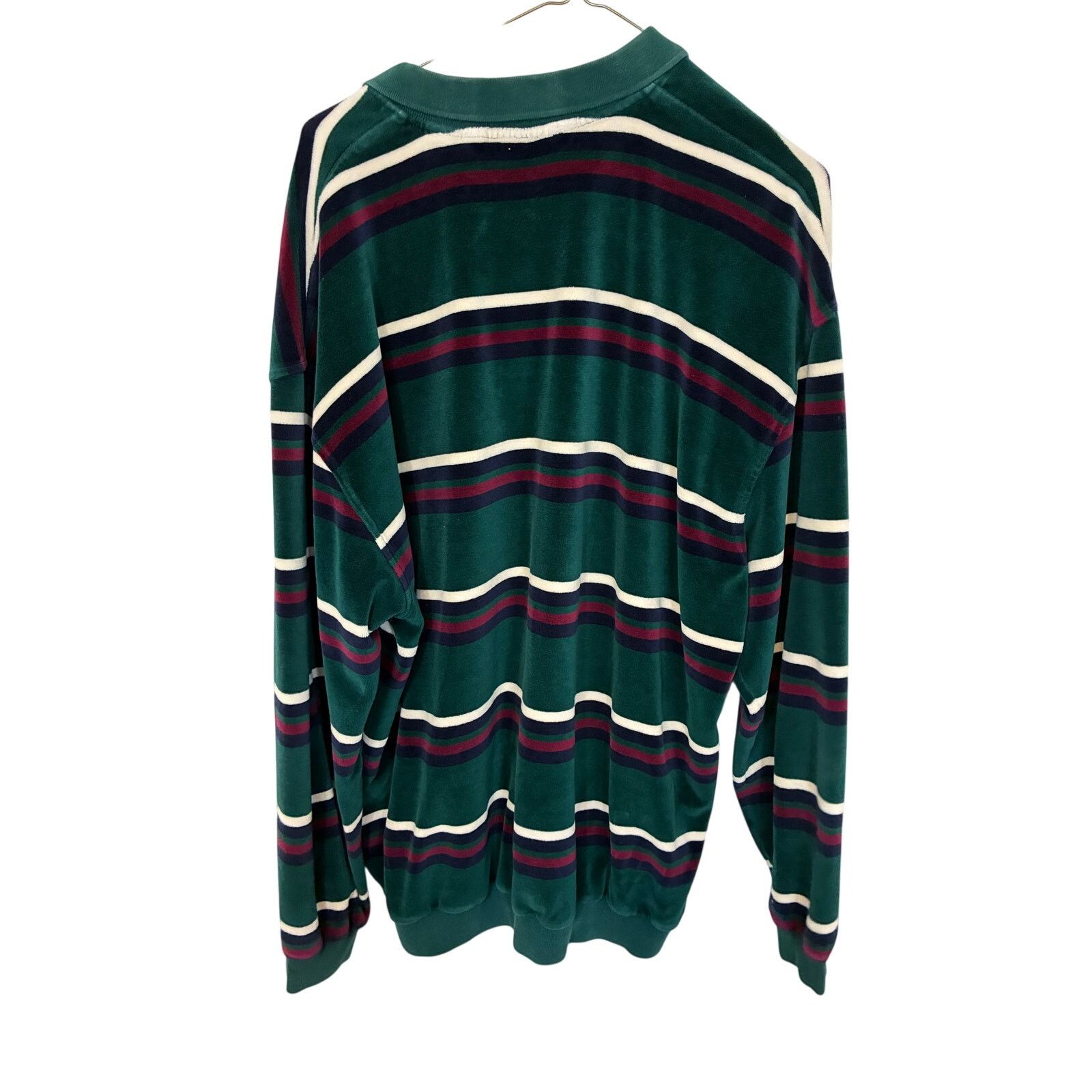 Other Christopher Hayes XL Striped Vintage Velour LS Polo Retro Size US XL / EU 56 / 4 - 2 Thumbnail