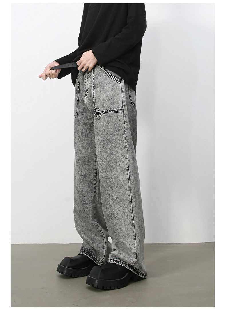 Japanese Brand × Jean Vintage grey multi-pocket high street loose straight jeans Size US 32 / EU 48 - 5 Thumbnail