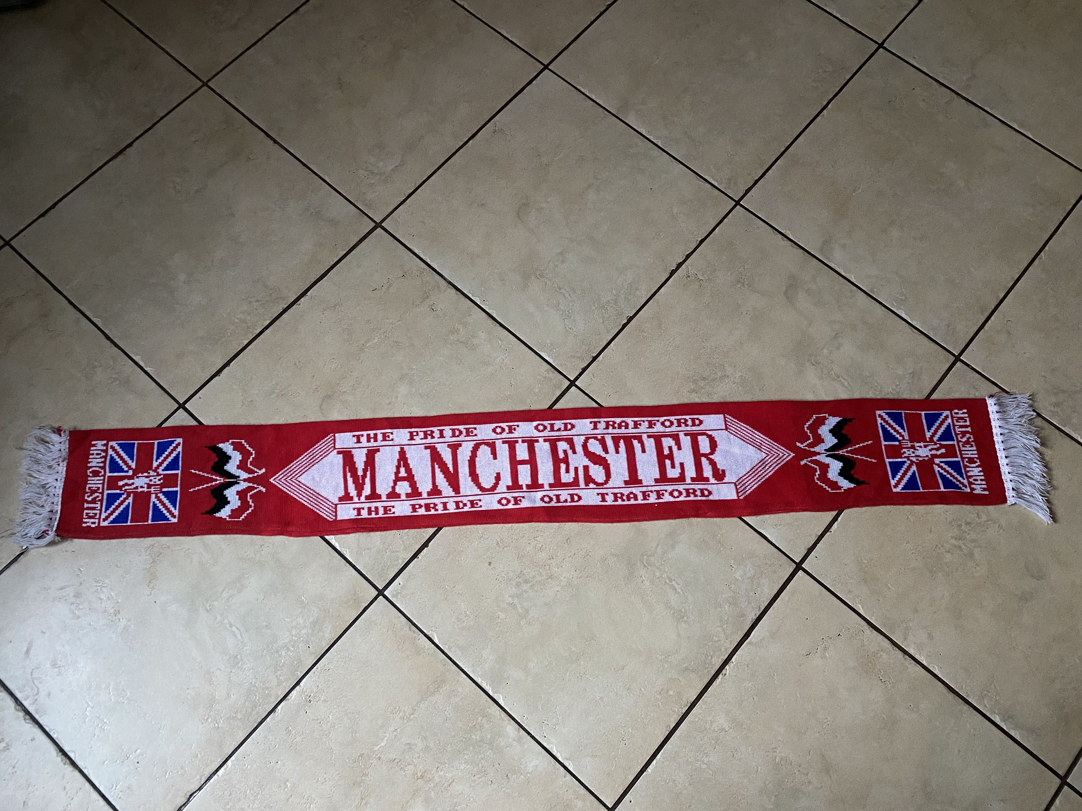 Other Vintage - football scarf MANCHESTER UNITED - UNIQUE Size ONE SIZE - 4 Thumbnail