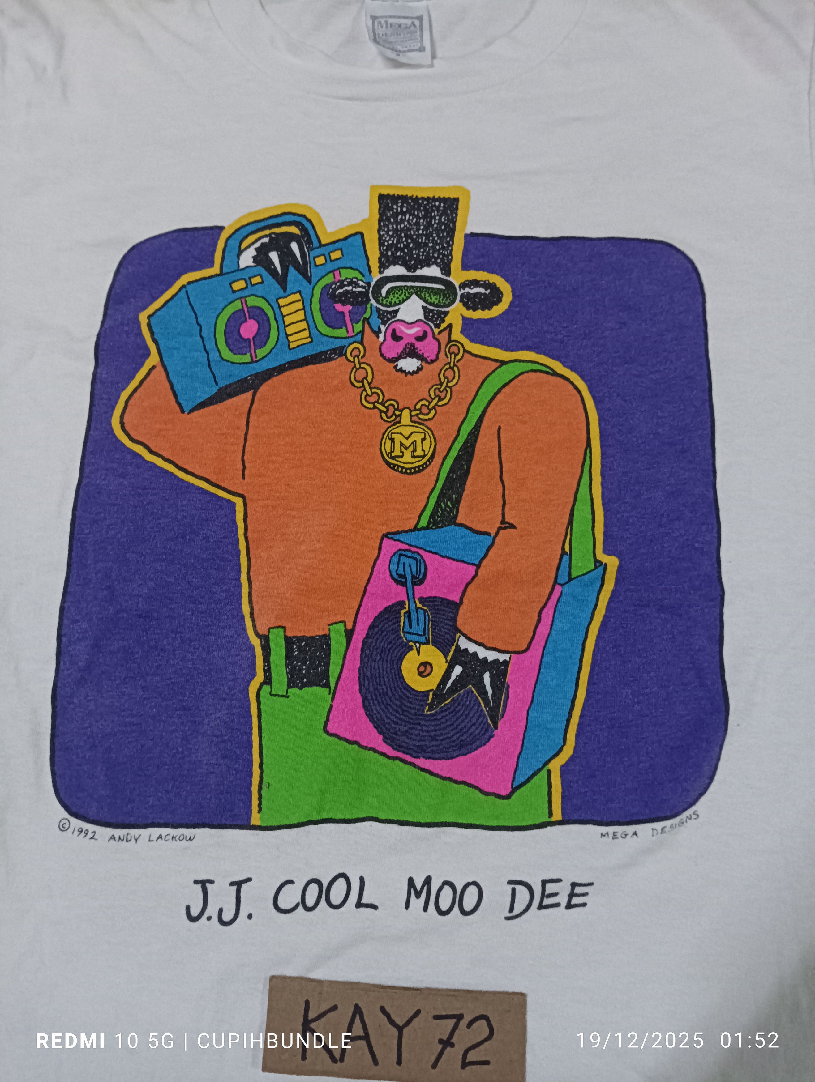 Rap Tees VINTAGE J.J. COOL MOO DEE TSHIRT Size US M / EU 48-50 / 2 - 2 Thumbnail