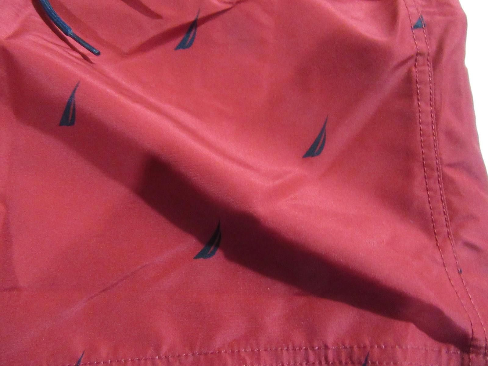 Nautica Nautica All Over Logo Mens Swim Trunks Red Size Large L NWT Size US 34 / EU 50 - 2 Thumbnail