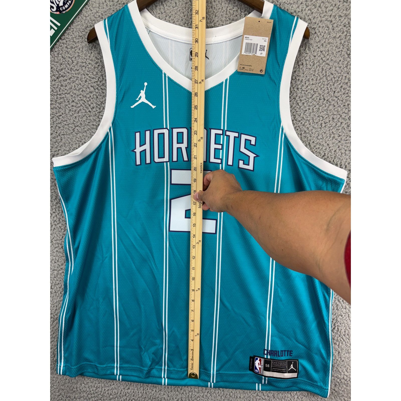 Nike Nike Jordan Hornets Lamelo Ball Basketball Jersey Mens 2XL Size US XXL / EU 58 / 5 - 2 Thumbnail