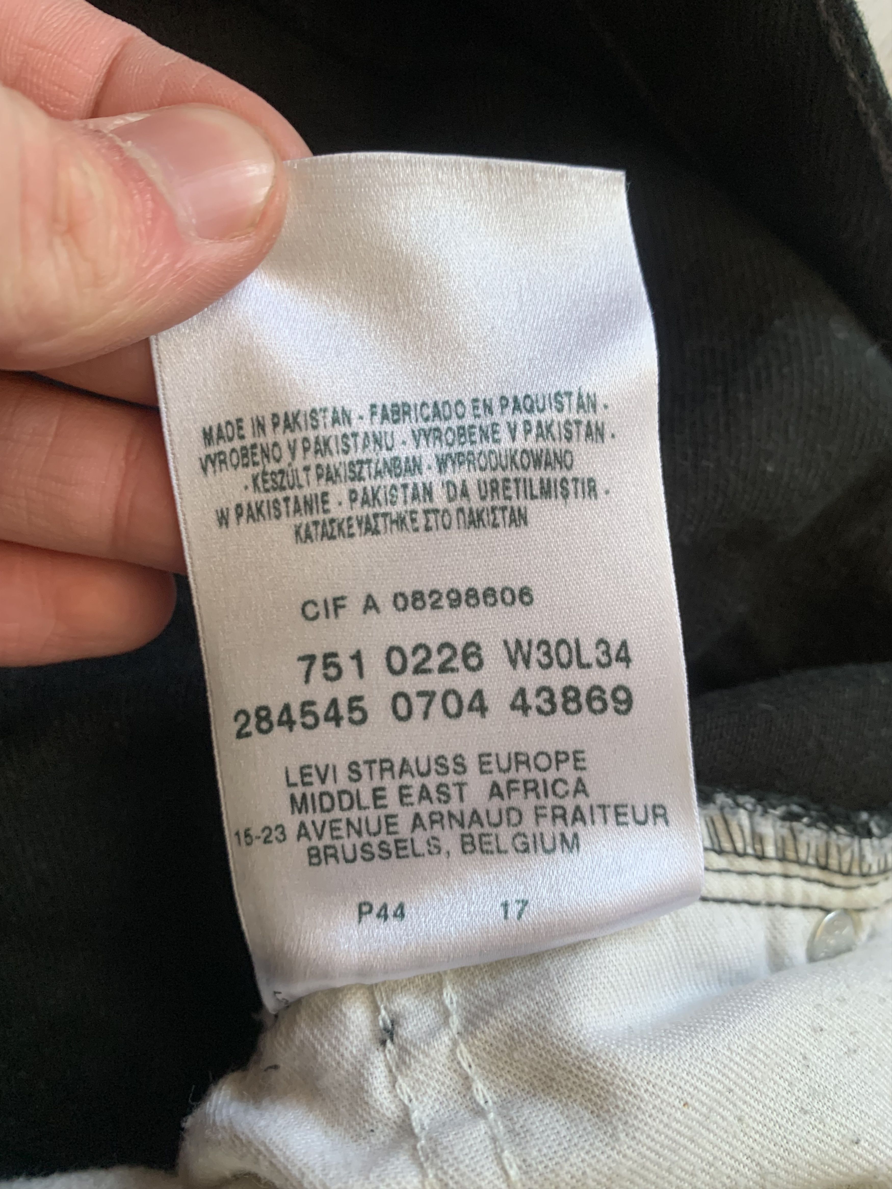 Levi's Mens Levi's 751 02 Black Jeans Size US 30 / EU 46 - 8 Thumbnail
