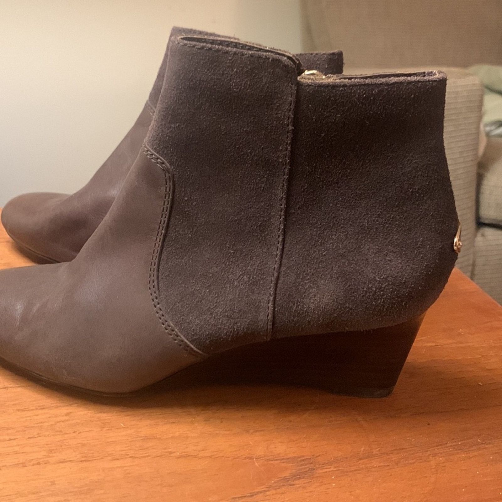 Coach Coach Mystic brown wedge ankle boots booties Size US 5 / IT 35 - 5 Thumbnail
