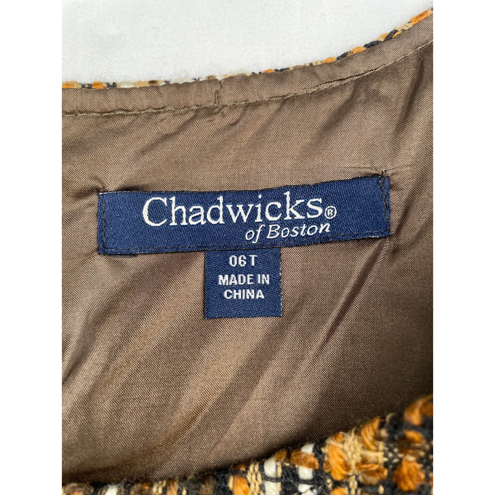 Other Chadwicks Women's Brown Tweed Sleeveless Dress/ Knee length Size M / US 6-8 / IT 42-44 - 4 Thumbnail