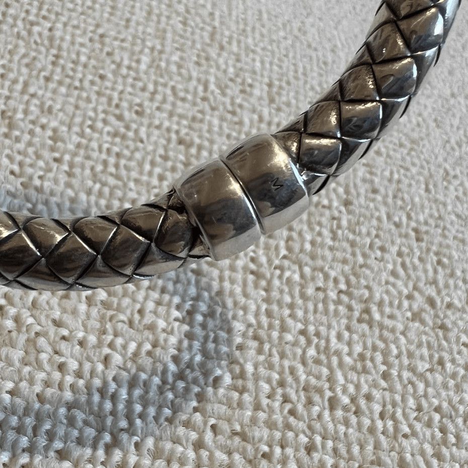 Bottega Veneta Sz M Bottega Veneta Silver Bracelet-2508 Size ONE SIZE - 3 Thumbnail