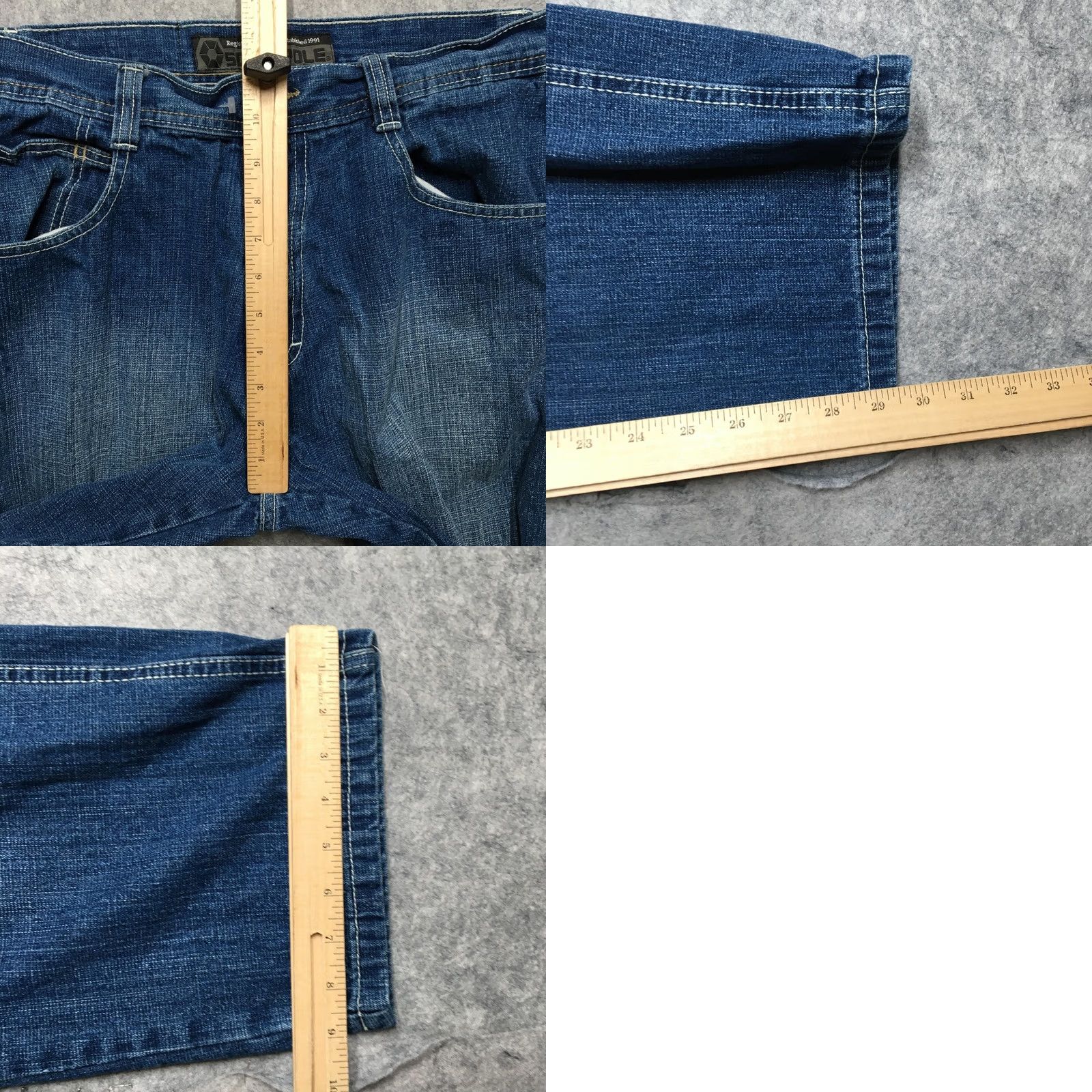 Southpole VINTAGE Southpole Jeans Mens 34 Blue Denim Straight Leg Relaxed Fit Baggy Skater Pants Permanent 90s Mens Size US 34 / EU 50 - 9 Thumbnail