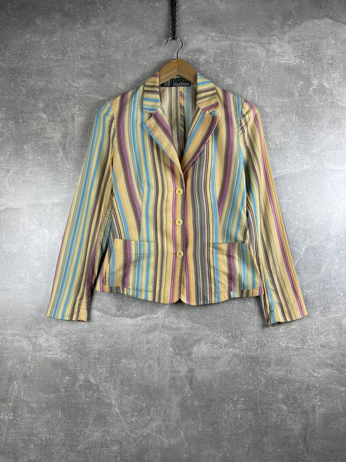 Missoni Sport Missoni Striped Blazer Women’s Cotton Vintage Swinger Size XS / US 0-2 / IT 36-38 - 1 Thumbnail
