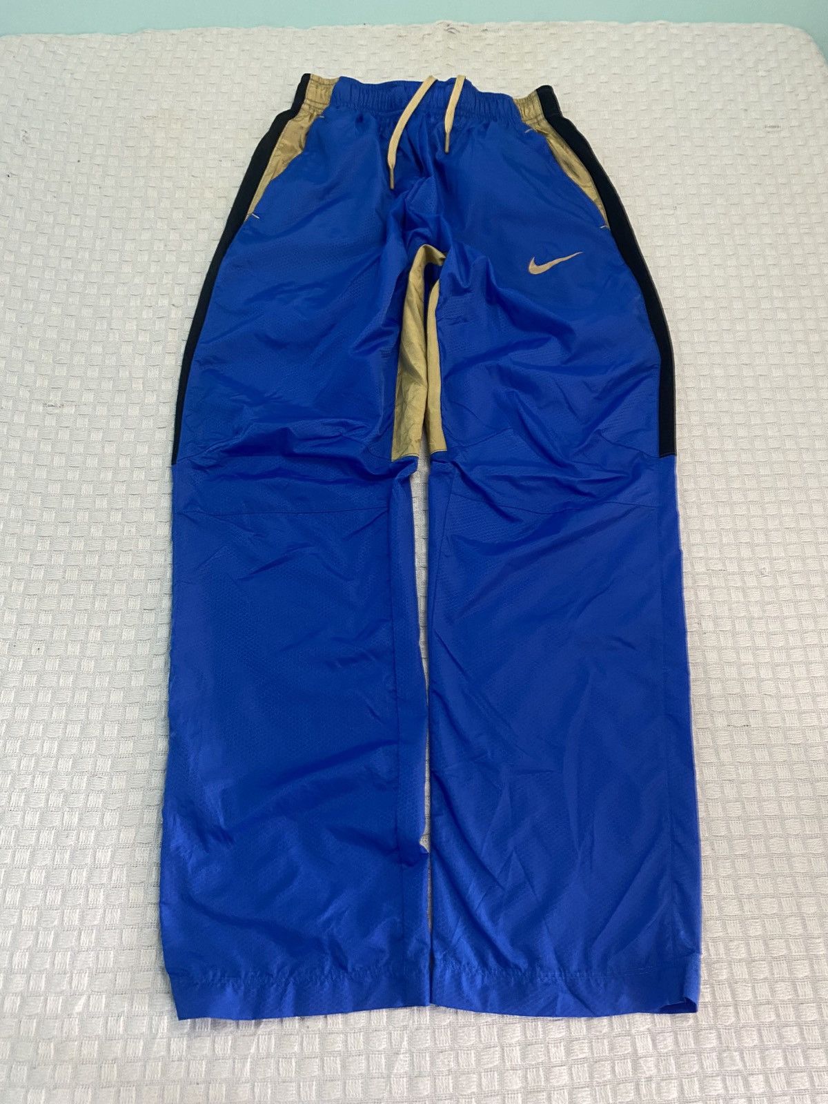 Bodega × Nike 💥 VINTAGE NIKE 90S BAGGY WIDE LEG SWOOSH TRACK PANTS Y2K Size US 32 / EU 48 - 1 Thumbnail