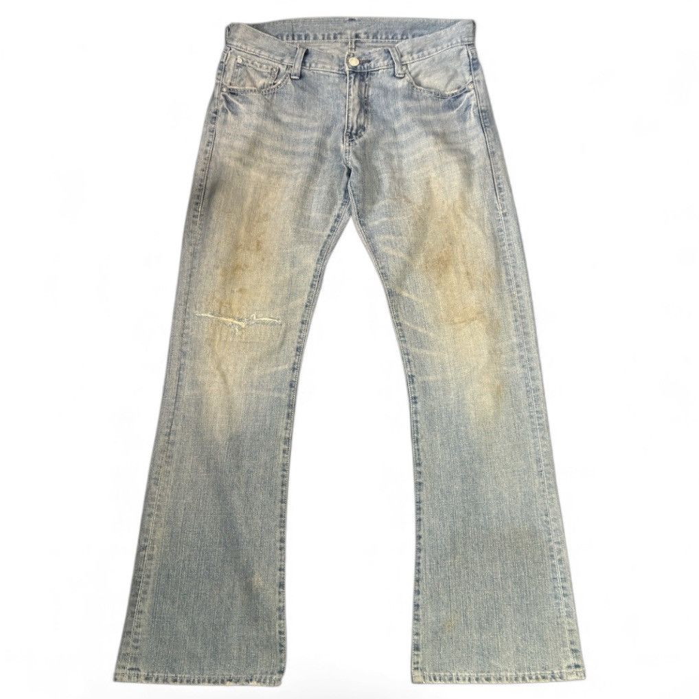 Undercover × Uniqlo 🔥🇯🇵 90s Flared S003 Uniqlo Faded Distressed Dirty Wash Denim Size US 32 / EU 48 - 1 Thumbnail