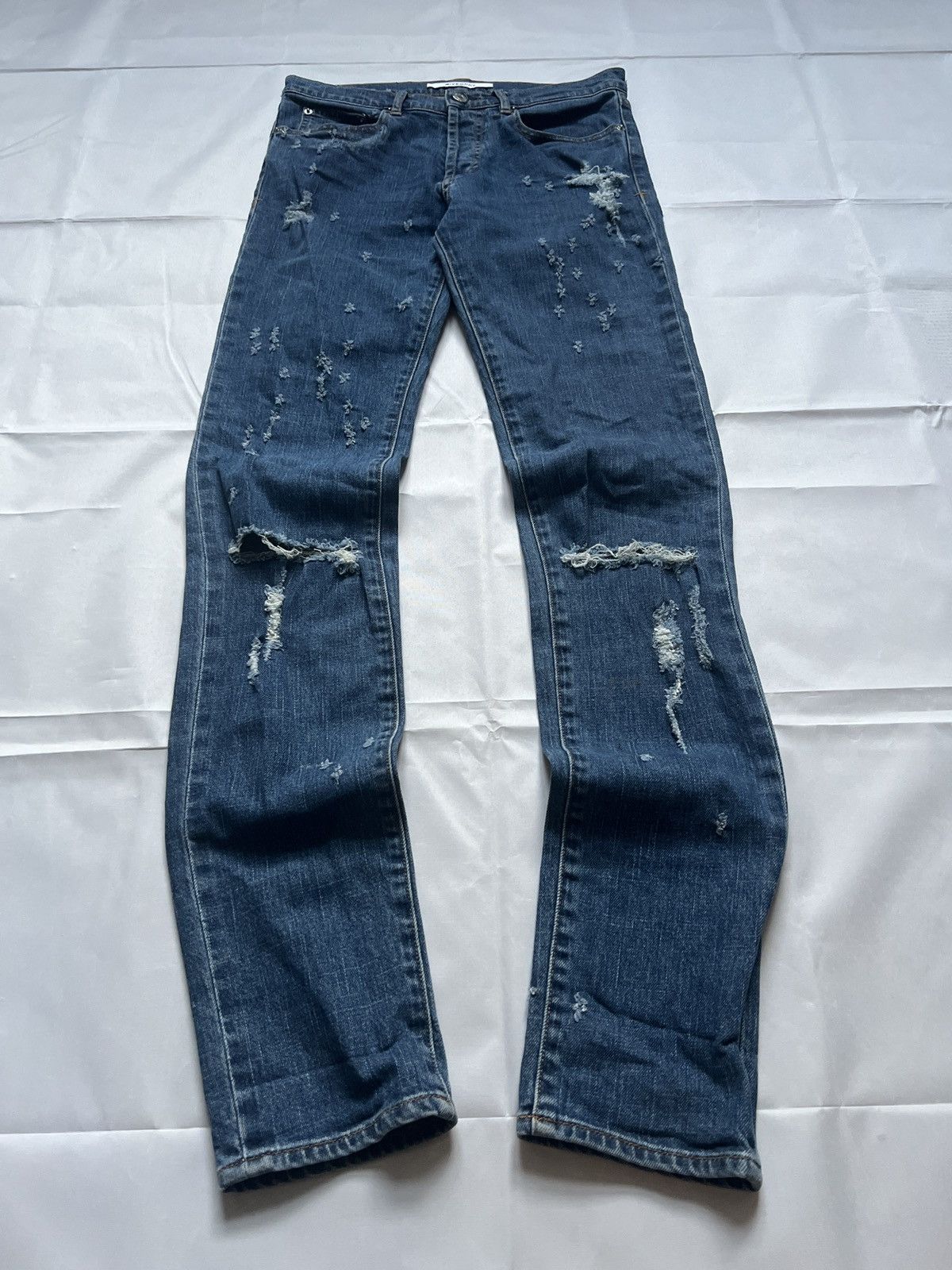 Givenchy Givenchy Distressed Rico Slim Jean Denim Size US 28 / EU 44 - 2 Thumbnail