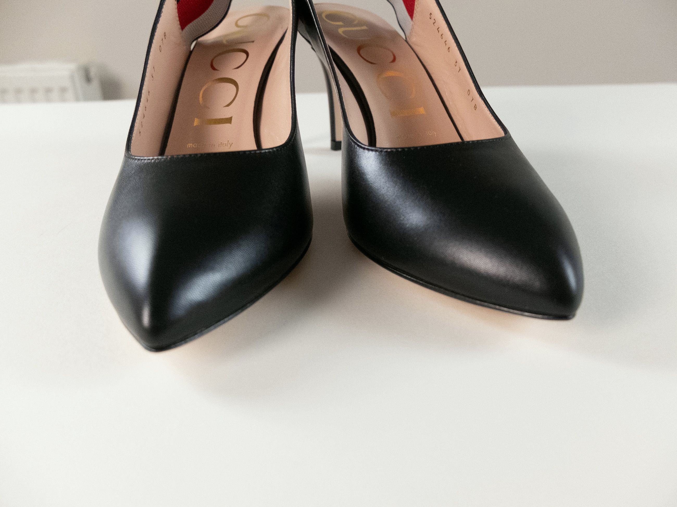 Gucci GUCCI Sylvie black leather slingback pumps sandals 7 37 Size US 7 / IT 37 - 6 Thumbnail