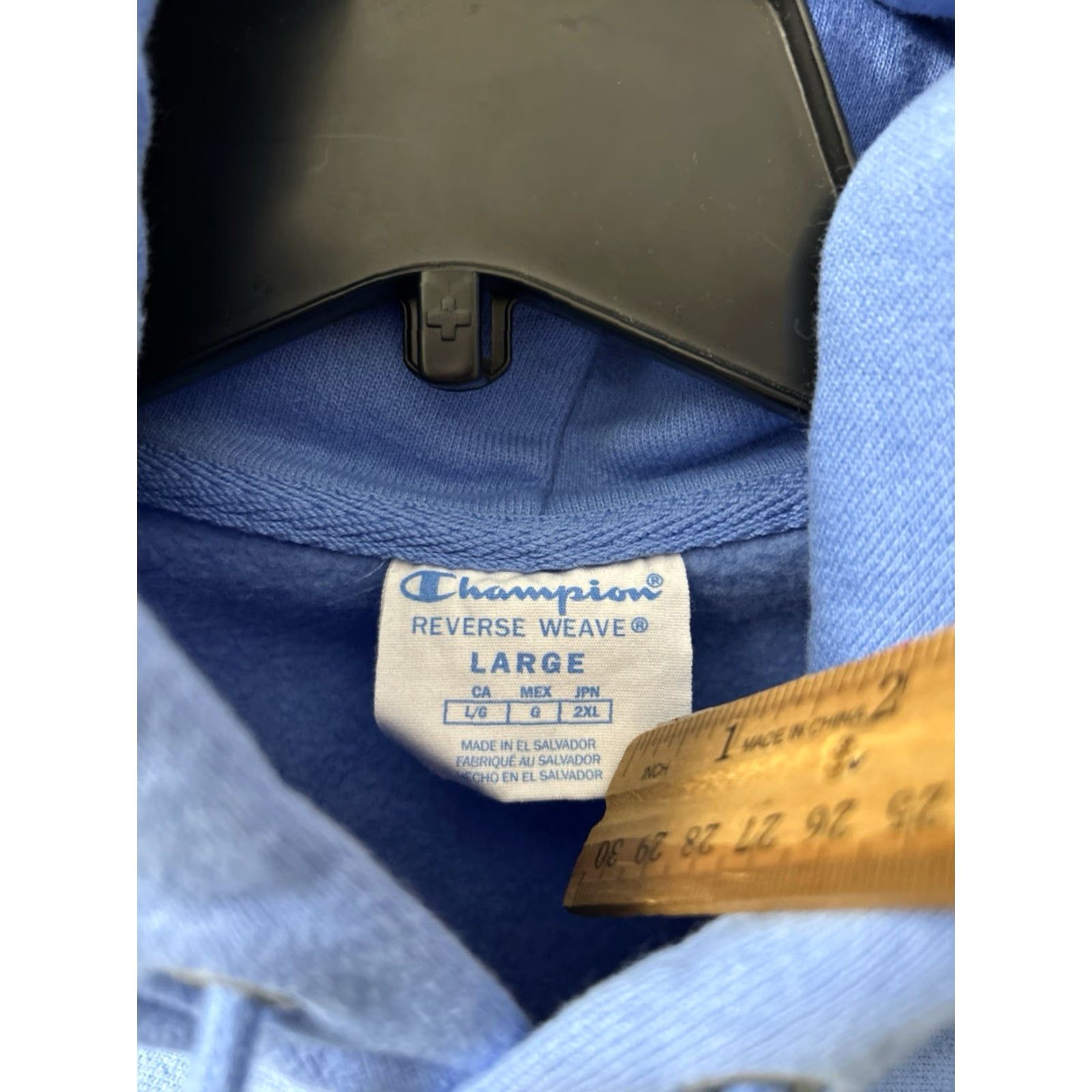 Champion Champion Reverse Weave Hoodie Mens Large Blue Cheyney College Logo Pullover Corded Pockets Size US L / EU 52-54 / 3 - 5 Thumbnail