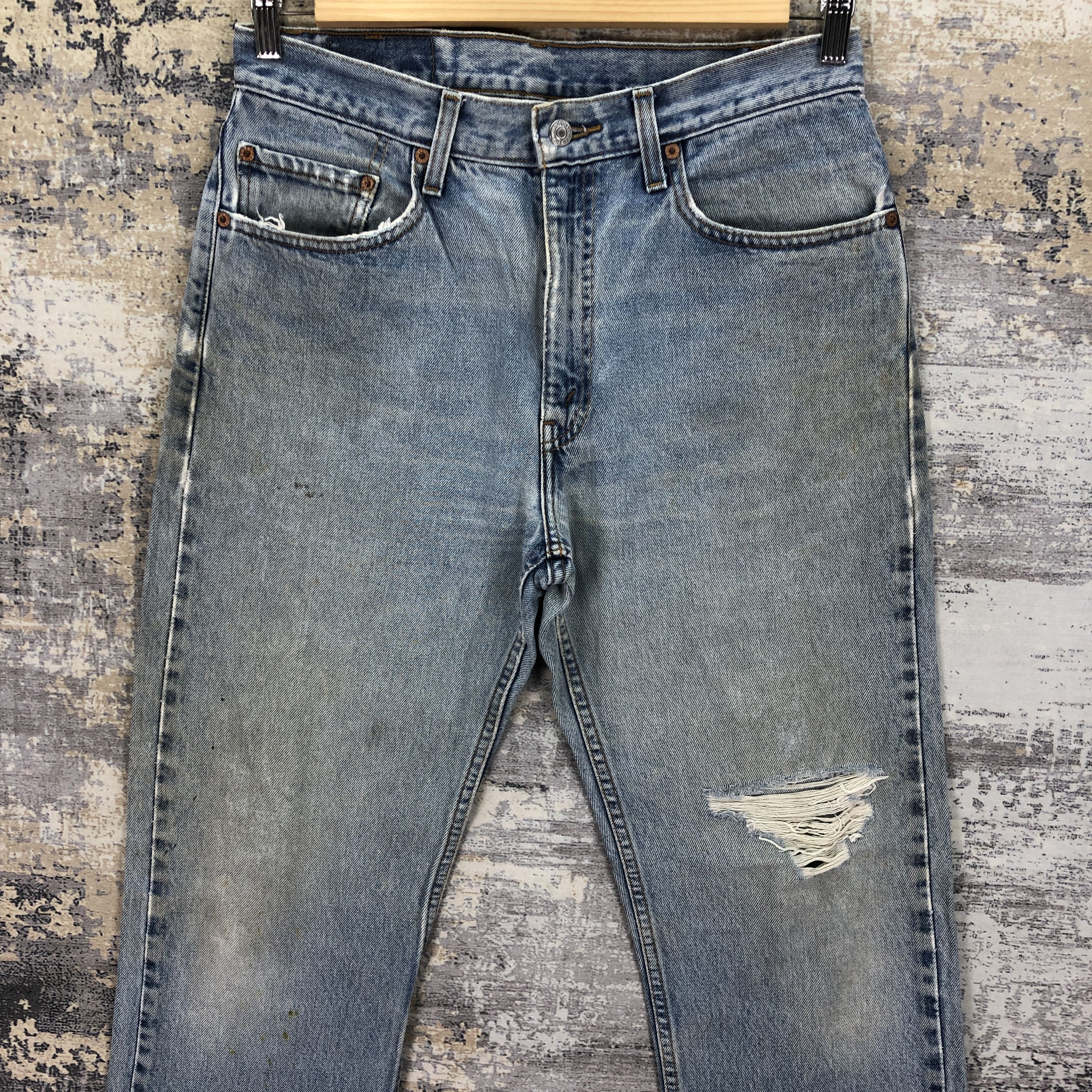 Levi's Vintage Levis 505 Distressed Jeans Levi's Faded Wash Denim Size US 30 / EU 46 - 3 Thumbnail