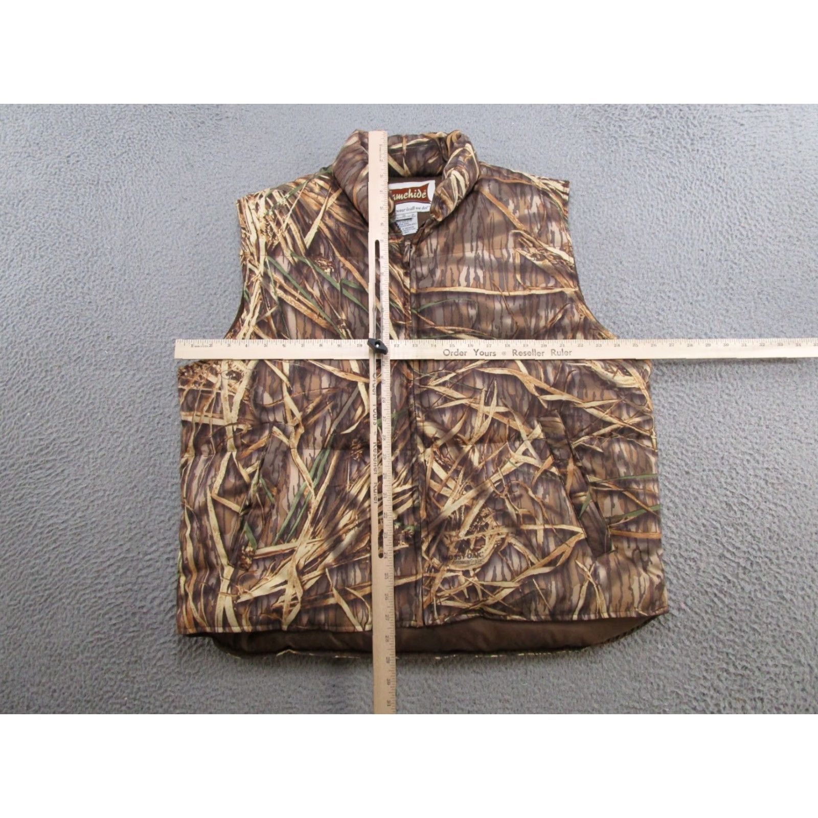 Vintage Gamehide Mossy Oak Shadow Grass Camouflage Puffer Down Fill Vest Men's L Size US L / EU 52-54 / 3 - 4 Thumbnail