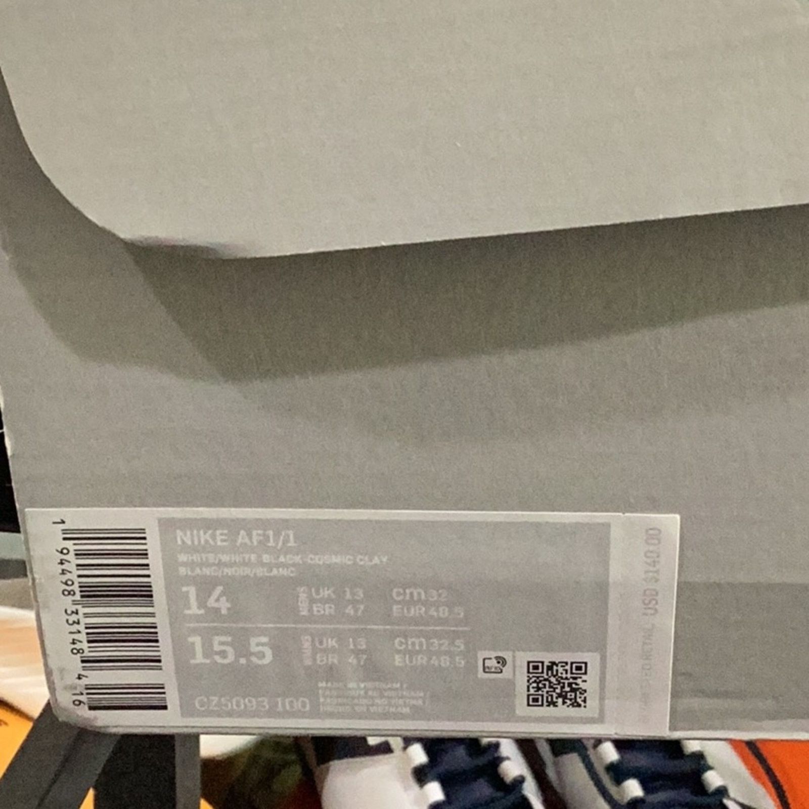 Nike Nike AF1 - 1/1 White with Black + Cosmic Patches sz 14 Size US 14 / EU 47 - 14 Thumbnail