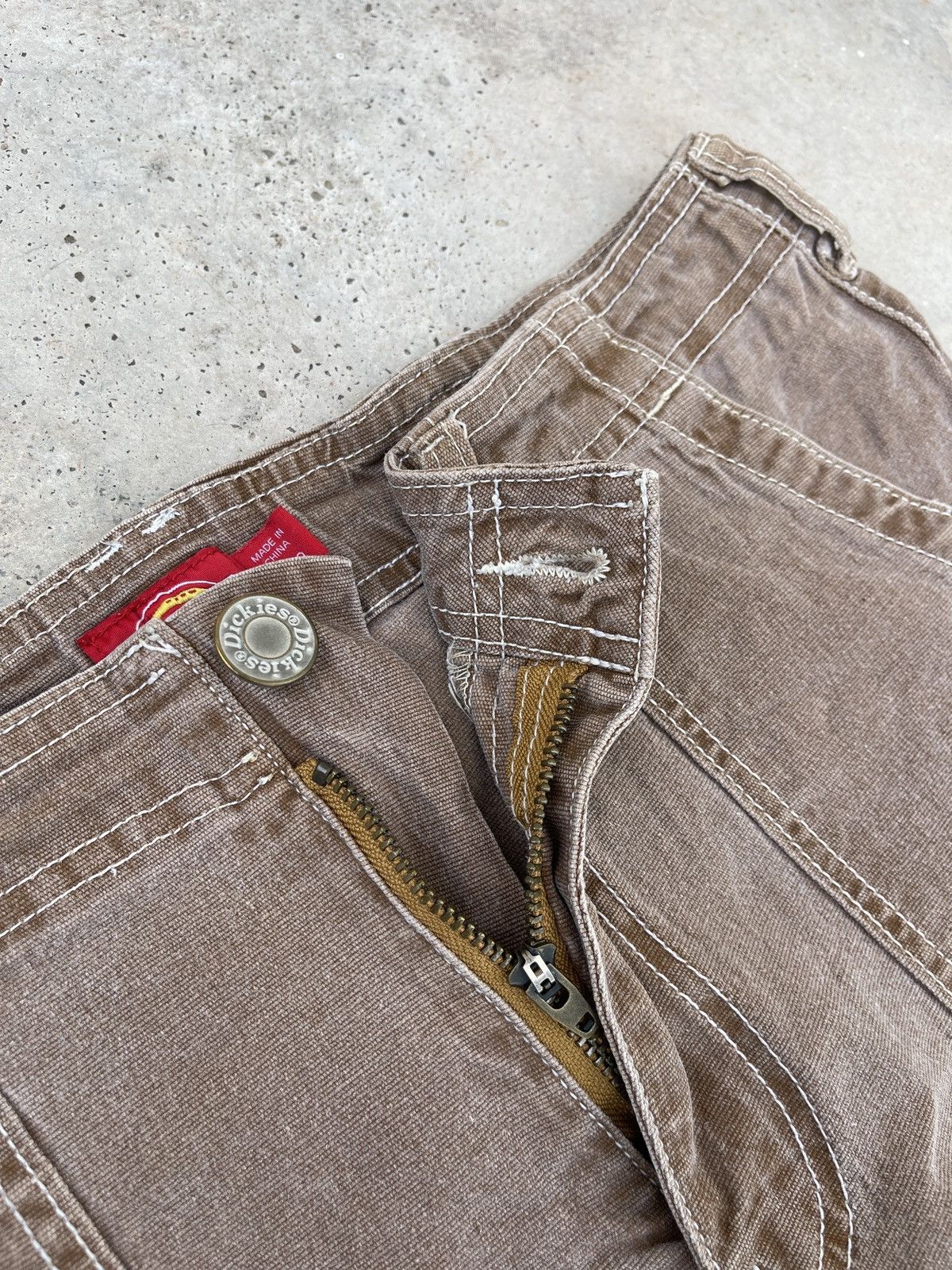 Dickies × Vintage Vintage 90s Faded Brown Dickies Cargo 6 Pocket Pants Size US 31 - 8 Thumbnail