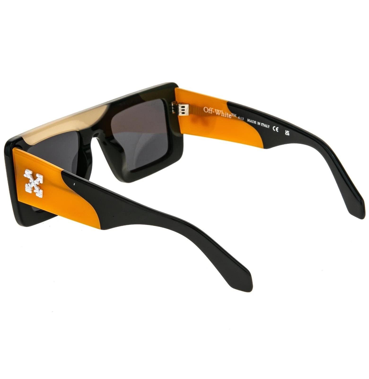 Off-White OFF-WHITE 069 OERI069 Black Orange Wave SEATTLE Sunglasses Size ONE SIZE - 6 Thumbnail
