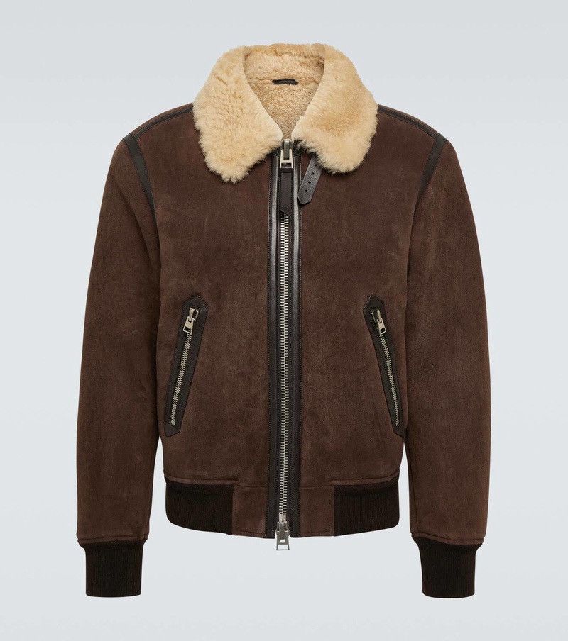 Tom Ford 🔥$10.5K VALUE 🔥Tom Ford Shearling Trimmed Leather Jacket Size US M / EU 48-50 / 2 - 1 Thumbnail