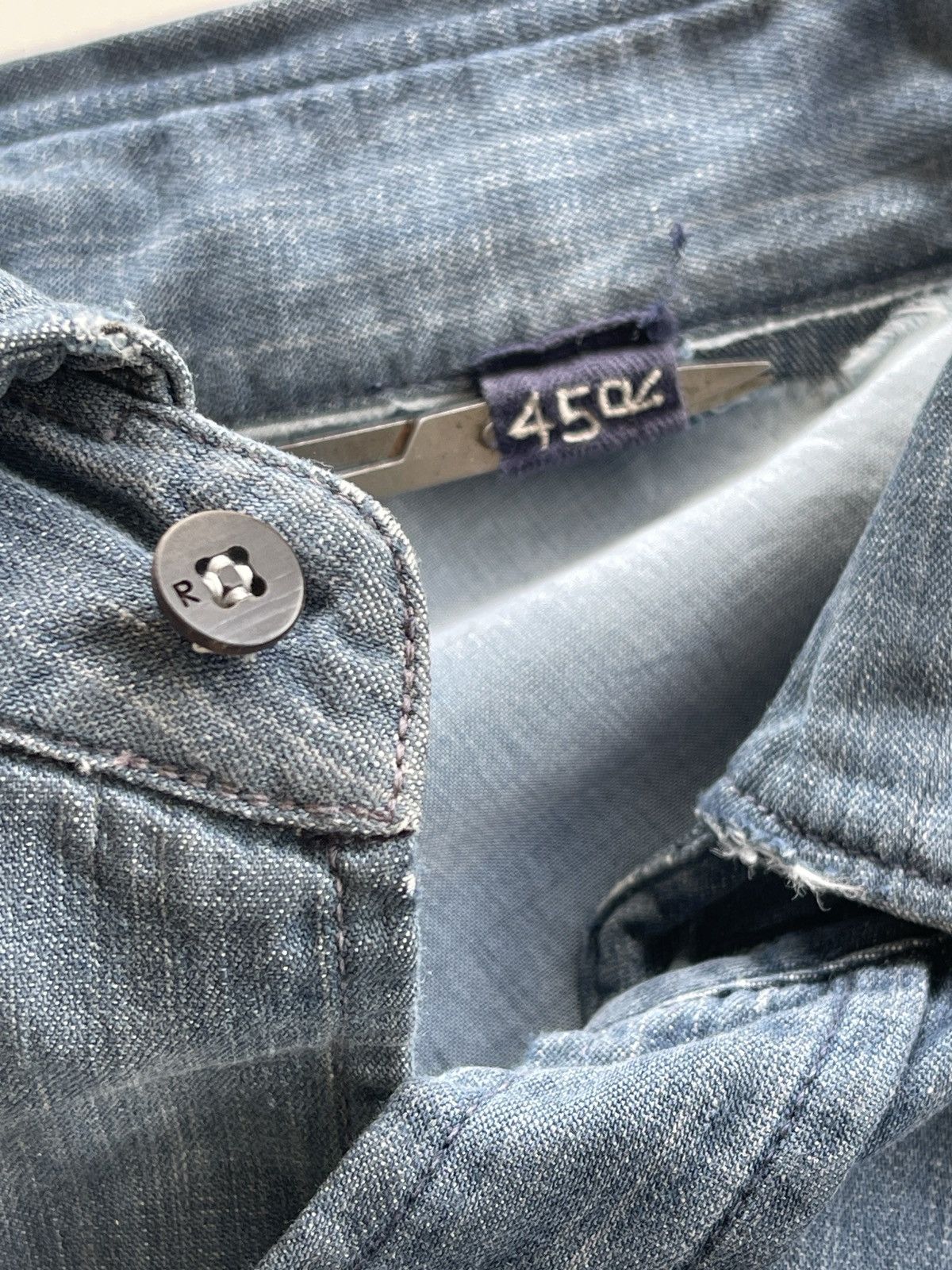 45rpm 45rpm Dungaree Denim Western Distressed Shirt Size US M / EU 48-50 / 2 - 15 Thumbnail