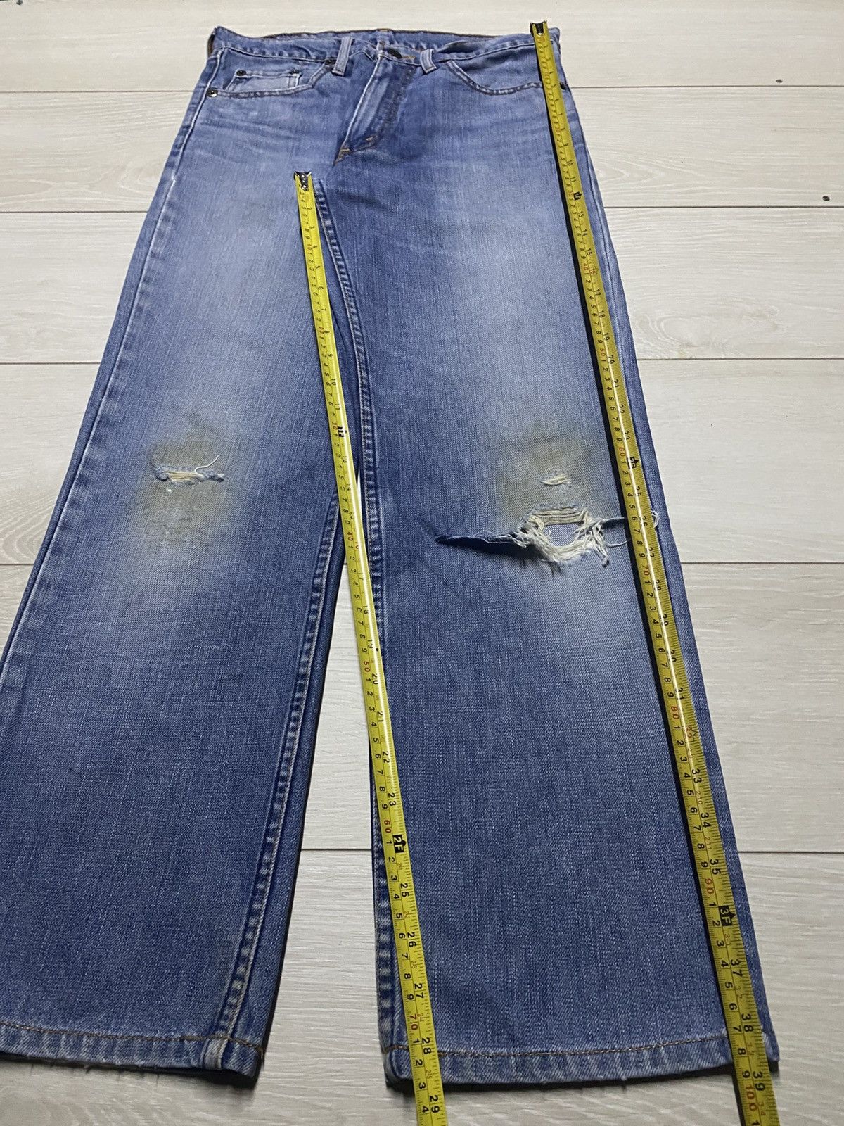 Levi's Vintage Levis 508 90s Blue Wash Distressed Loose Jeans Size US 30 / EU 46 - 15 Thumbnail