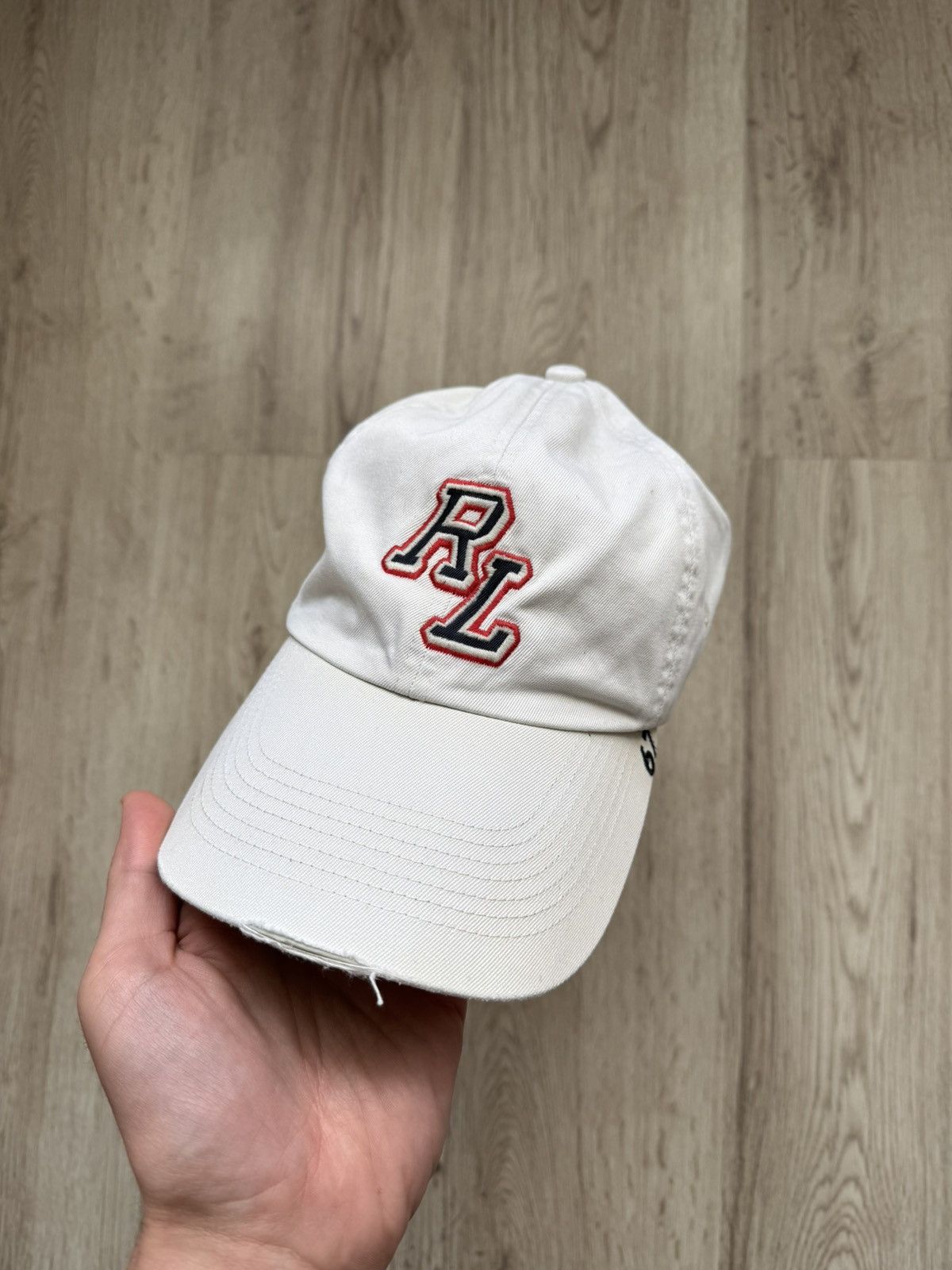Polo Ralph Lauren Polo Jeans RL Logo Distressed Cap Vintage Ralph Lauren Hat Size ONE SIZE - 1 Thumbnail