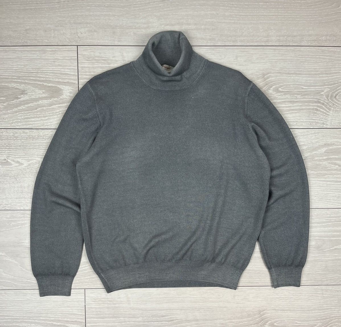 Gran Sasso Gran Sasso Grey Wool Turtle Neck Sweater Size US L / EU 52-54 / 3 - 1 Thumbnail