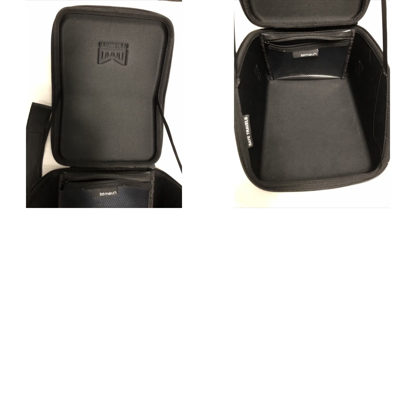 melin Melin Travel Hat Box Storage Case Black Zip Adjustable Strap Inside Pocket Ocean Size ONE SIZE - 8 Thumbnail