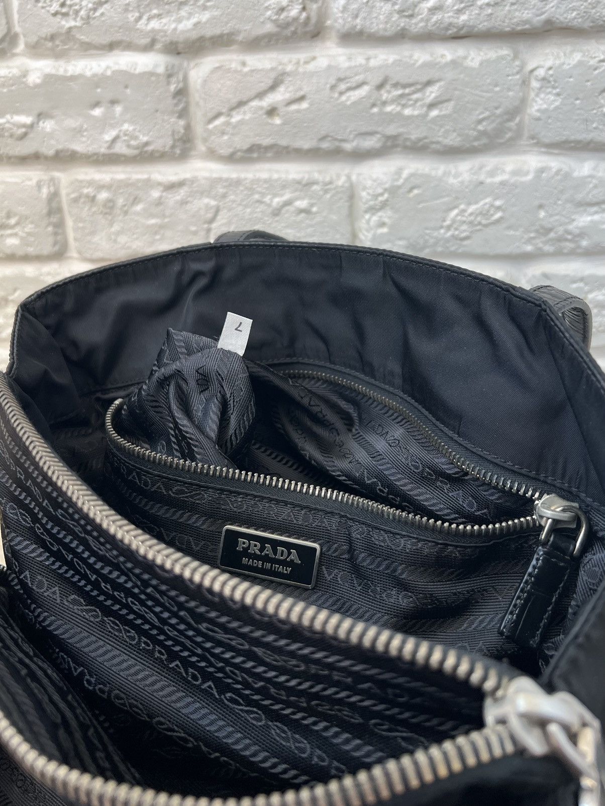 Prada Prada Black Nylon Tessuto & Coco Lock & Key Shoulder Bag Size ONE SIZE - 9 Thumbnail