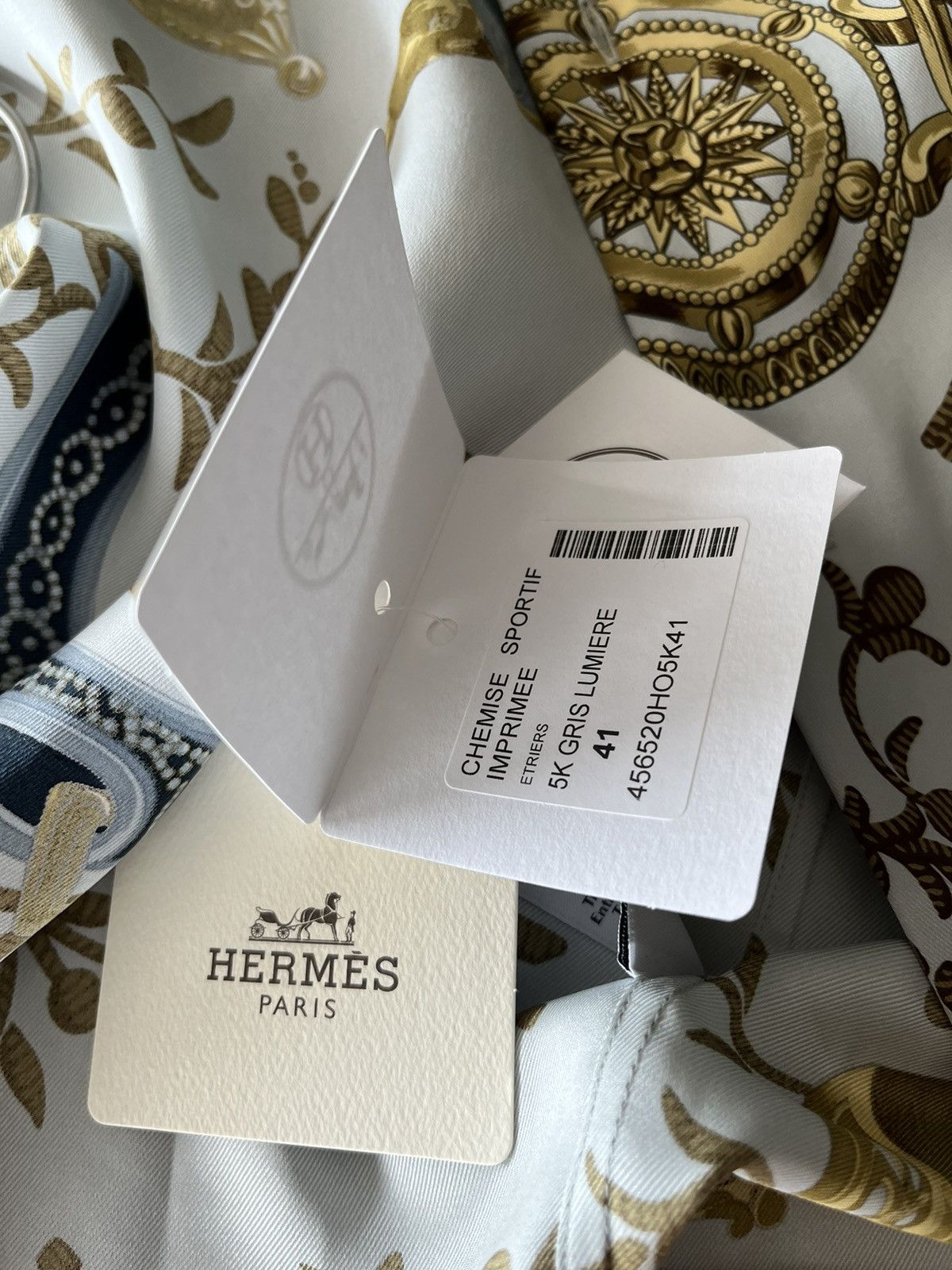 Hermes Hermes 24 SS Super Runway Premium Silk Shirt Size US XL / EU 56 / 4 - 7 Thumbnail