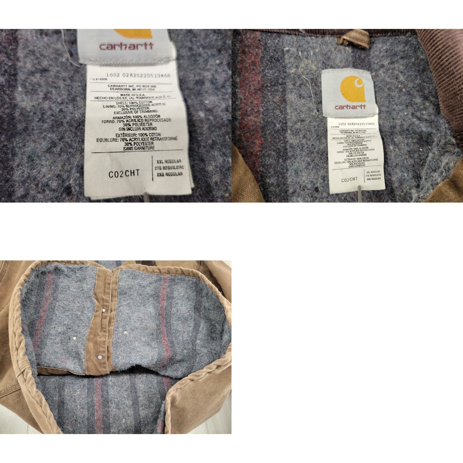 Carhartt VINTAGE Carhartt C02 CHT Chore Barn Coat Blanket Lined Jacket USA Mens 2XL XXL Coat Size US XXL / EU 58 / 5 - 8 Thumbnail