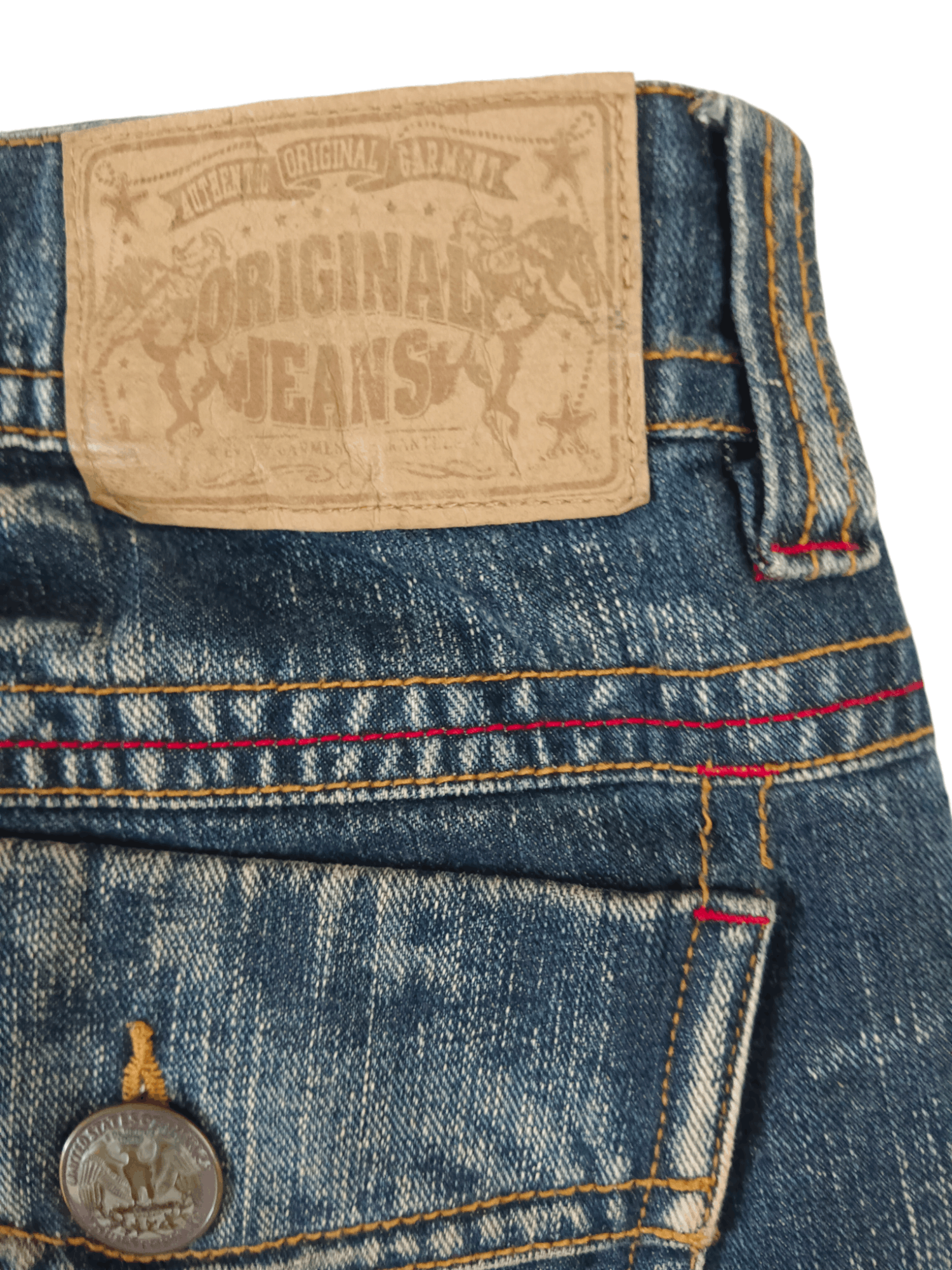 If Six Was Nine 💥Original Jeans💥 Mudmax Distressed Denim Size US 33 - 15 Thumbnail
