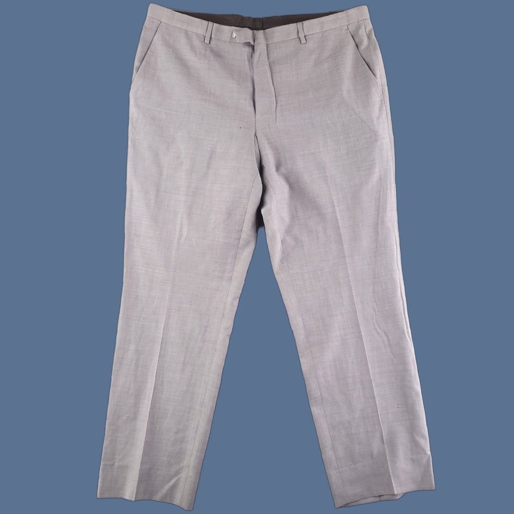 Vintage Hugo Boss Pants Mens 36x30 Gray 100% Virgin Wool Straight Flat Front Dress Pants 30 in Mens Size US 36 / EU 52 - 1 Thumbnail