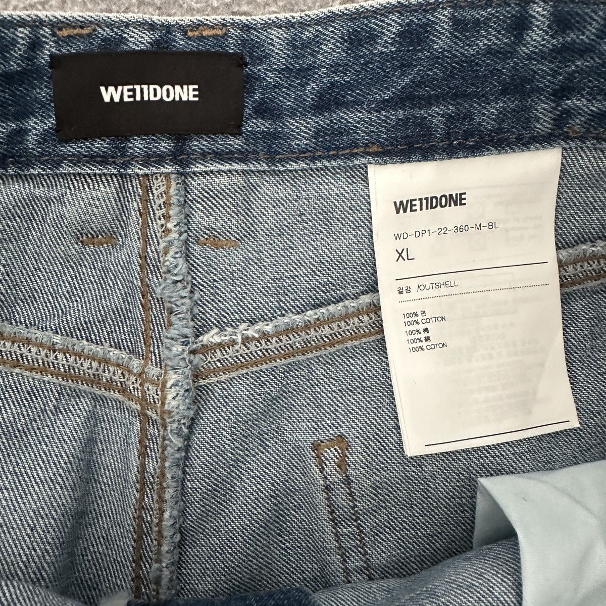 WE11DONE Denim Baggy Jorts Korean Size US 34 / EU 50 - 3 Thumbnail