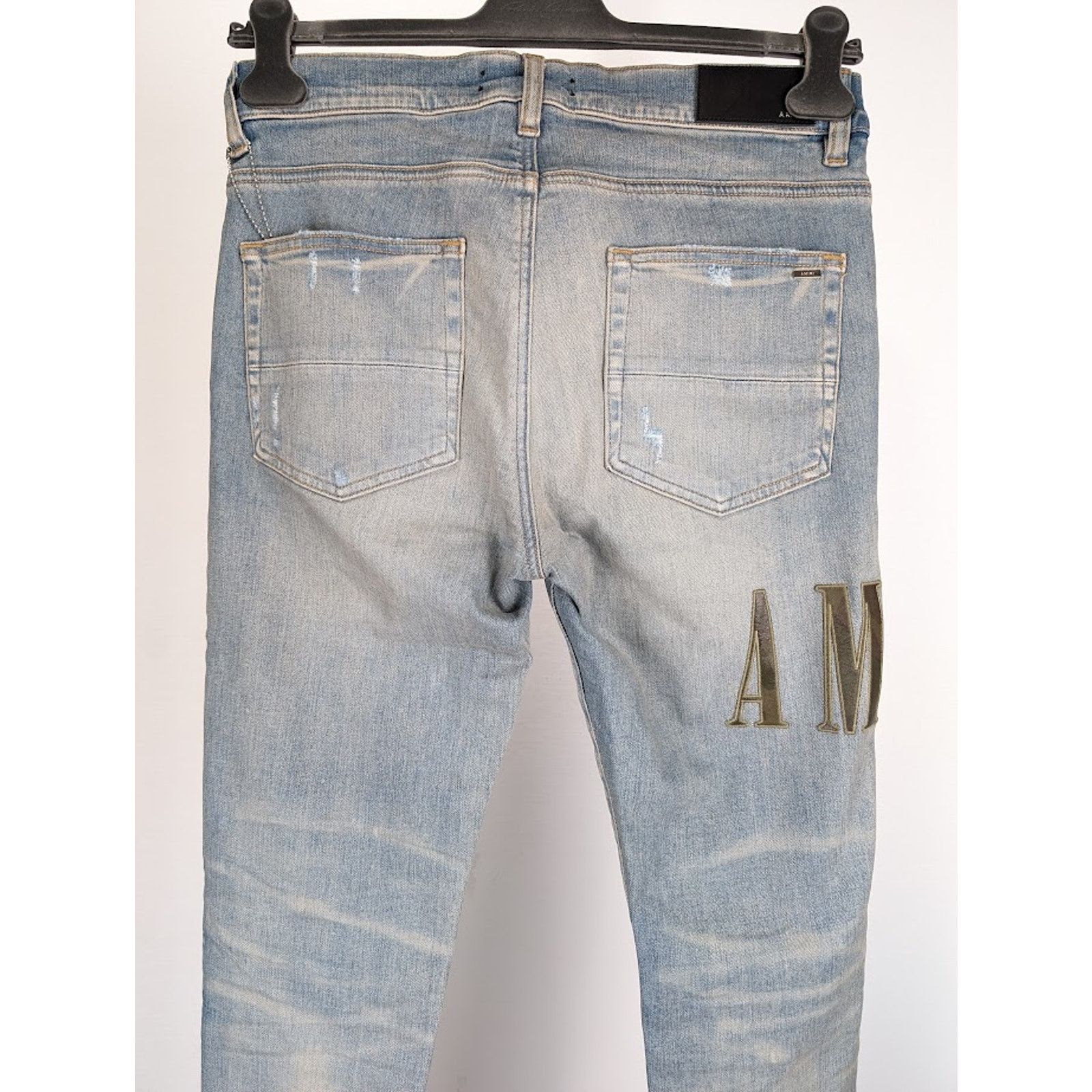 Amiri o1rshd1 Core Applique Jeans in Clay Indigo Size US 33 - 13 Thumbnail
