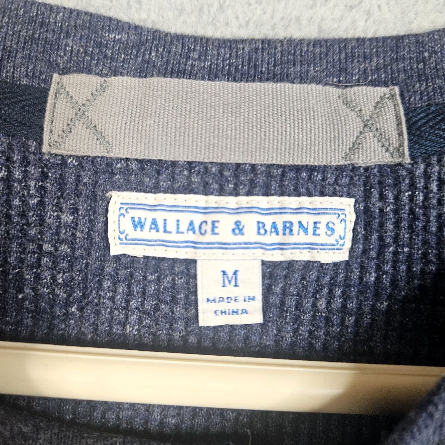 Wallace & Barnes Wallace & Barnes Men’s Thermal Henley Waffle Knit Top M Blue Regular Logo Solid All Seasons Casual Shirt Men XS-XL Size US M / EU 48-50 / 2 - 4 Thumbnail