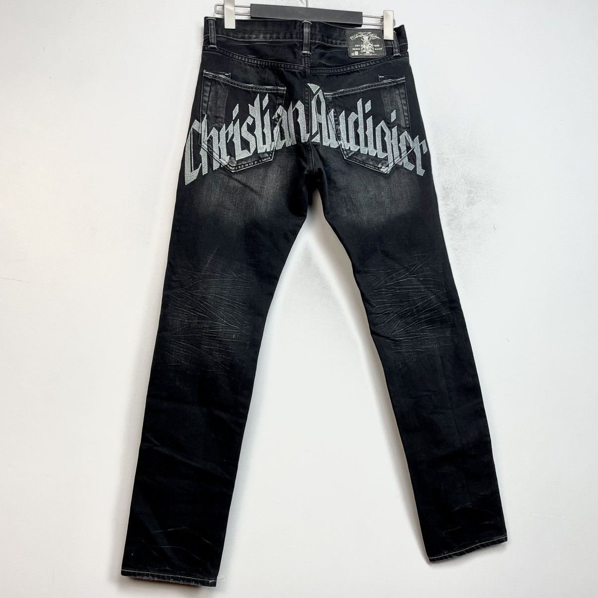 Christian Audigier Vintage Christian Audigier Big Logo Embroidered Baggy Jeans Size US 34 / EU 50 - 2 Thumbnail